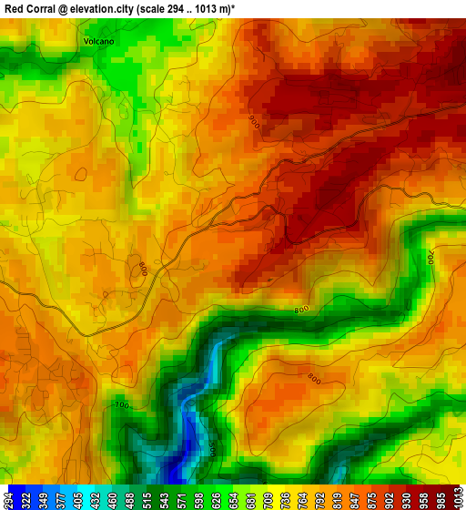 Red Corral elevation map