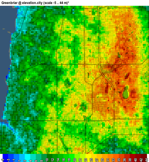 Greenbriar elevation map