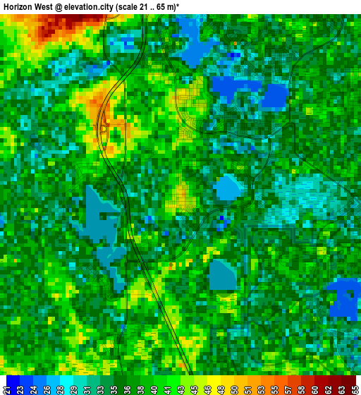 Horizon West elevation map