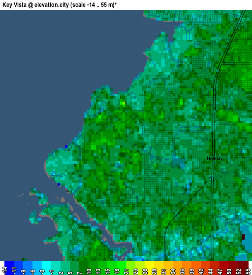 Key Vista elevation map