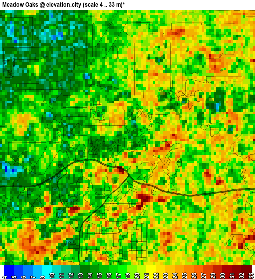 Meadow Oaks elevation map