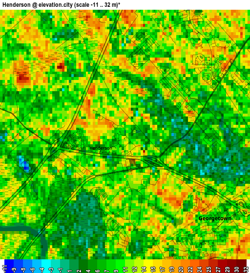 Henderson elevation map