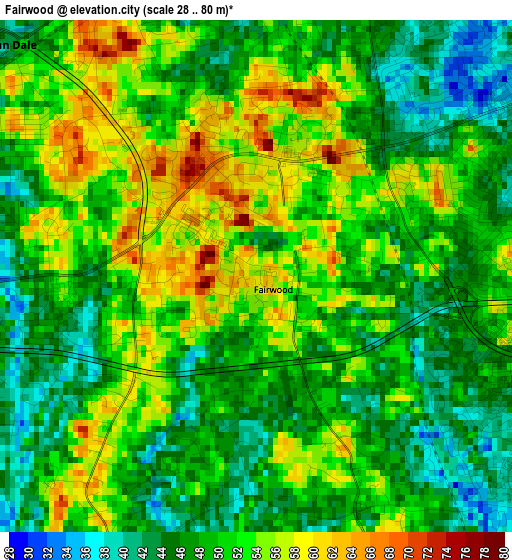 Fairwood elevation map