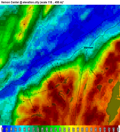 Vernon Center elevation map