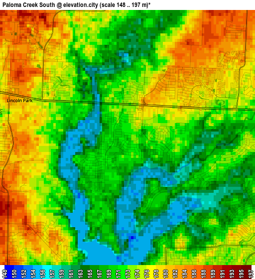 Paloma Creek South elevation map