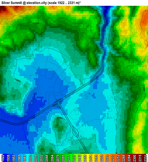 Silver Summit elevation map