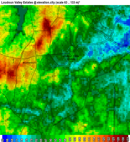 Loudoun Valley Estates elevation map