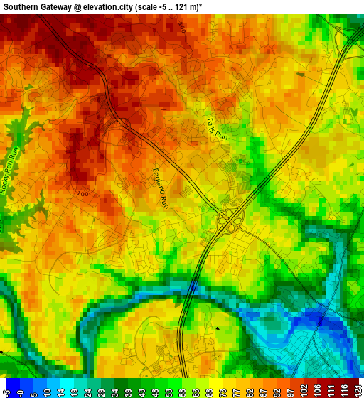 Southern Gateway elevation map