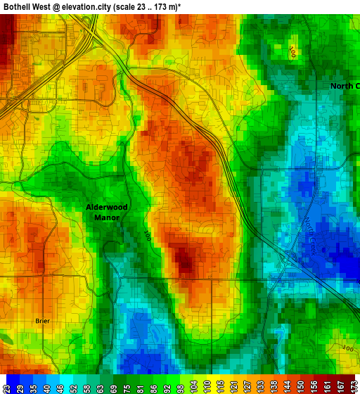 Bothell West elevation map