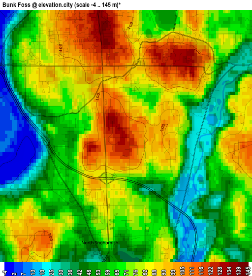 Bunk Foss elevation map