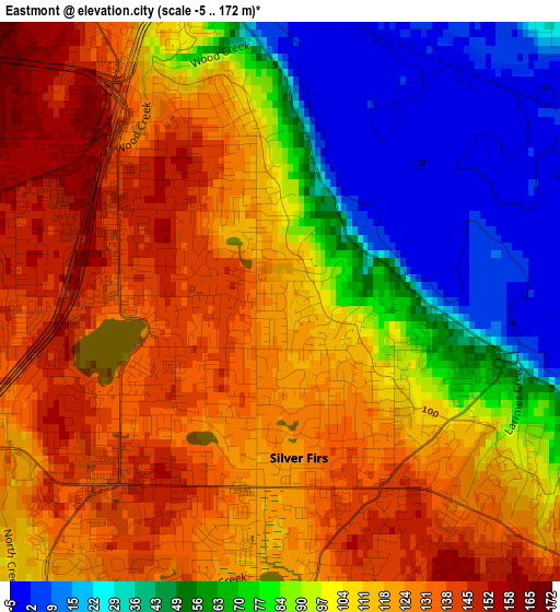 Eastmont elevation map