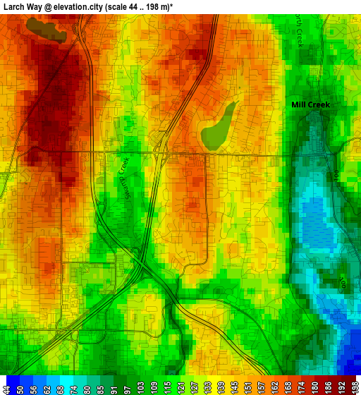 Larch Way elevation map