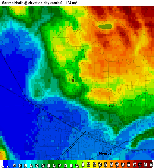 Monroe North elevation map