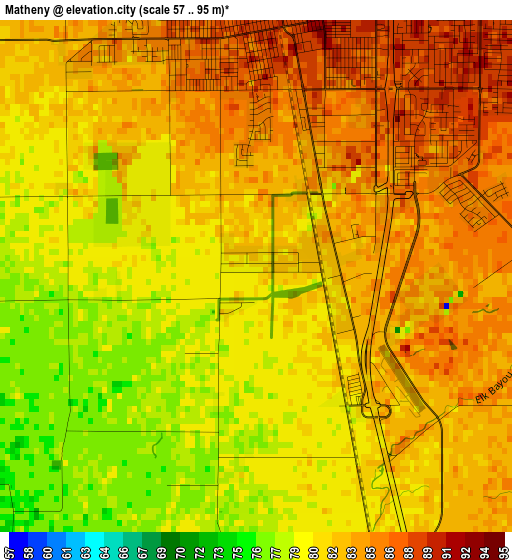 Matheny elevation map