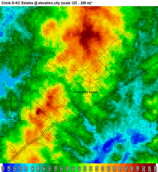 Circle D-KC Estates elevation map