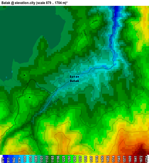 Batak elevation map