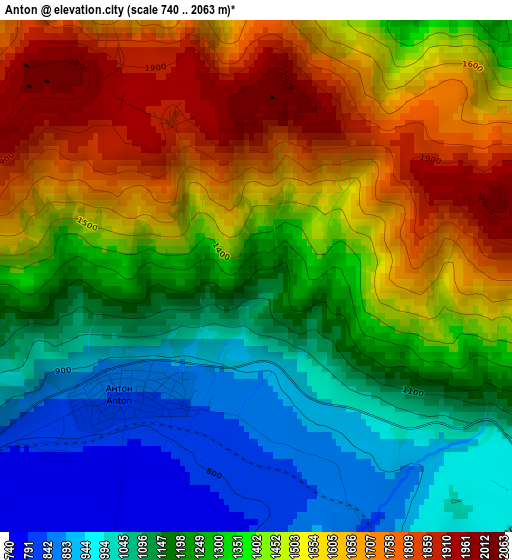 Anton elevation map