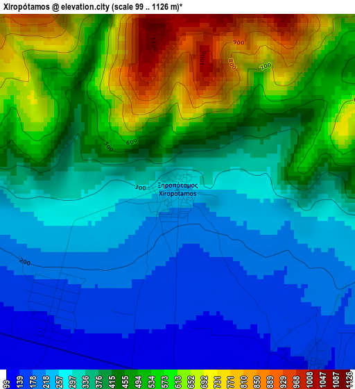 Xiropótamos elevation map