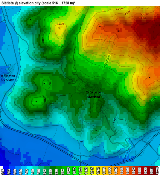 Siátista elevation map