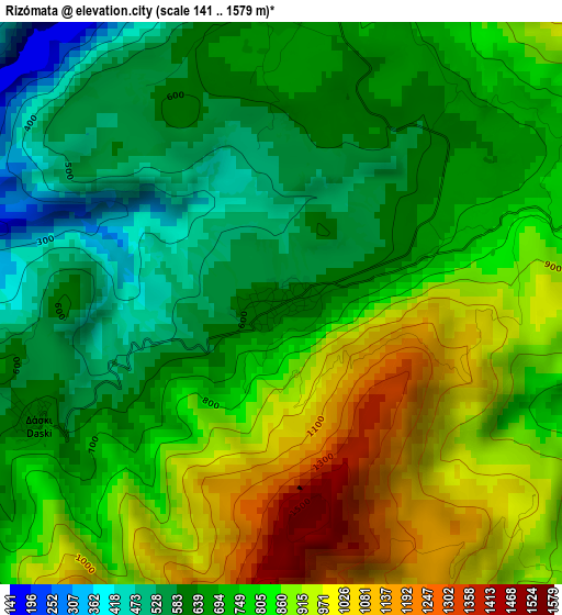 Rizómata elevation map