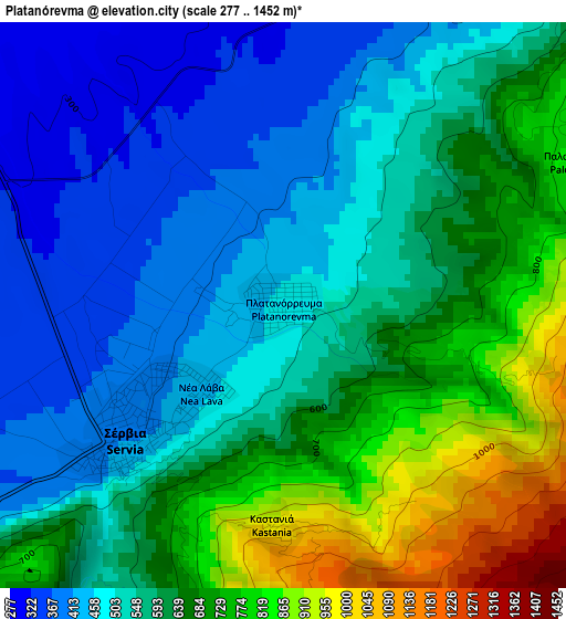 Platanórevma elevation map