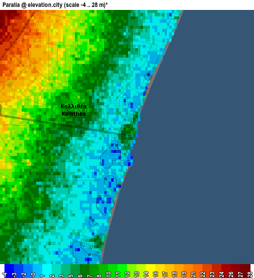 Paralía elevation map