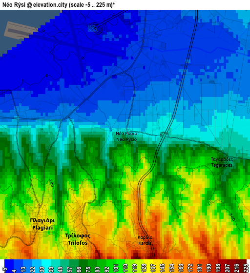 Néo Rýsi elevation map