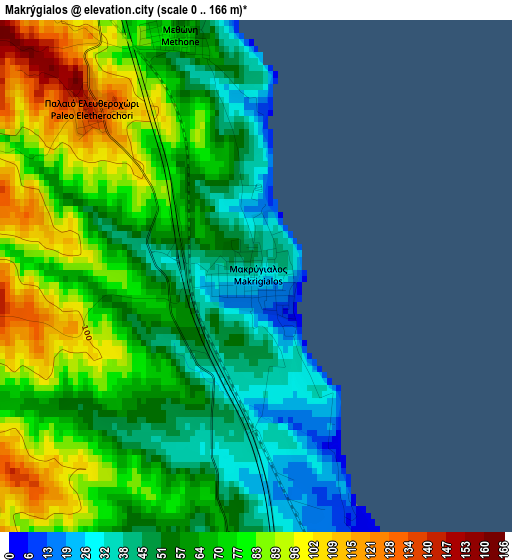 Makrýgialos elevation map