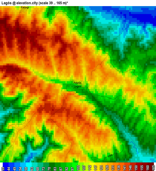 Lagós elevation map