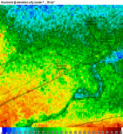 Kouloúra elevation map