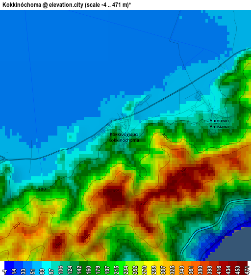 Kokkinóchoma elevation map