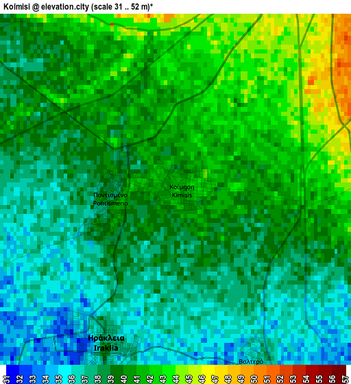 Koímisi elevation map