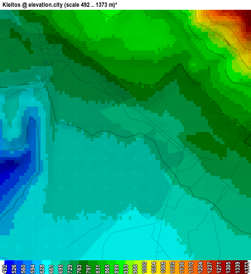 Kleítos elevation map