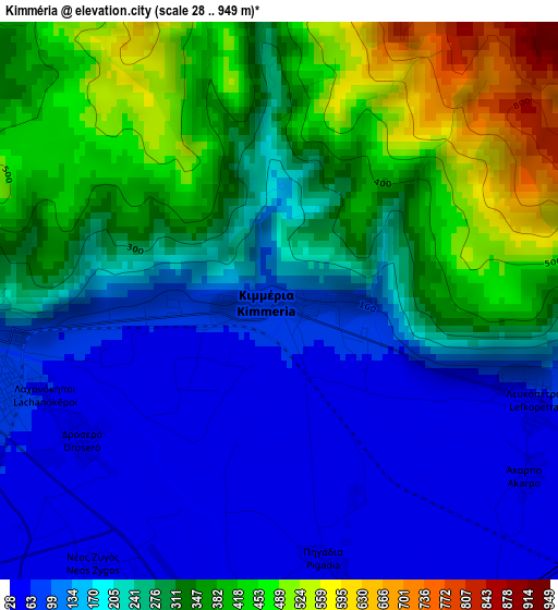 Kimméria elevation map