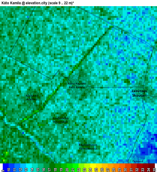 Káto Kamíla elevation map