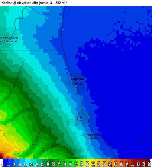 Karítsa elevation map