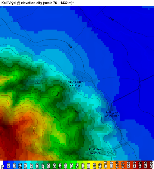 Kalí Vrýsi elevation map