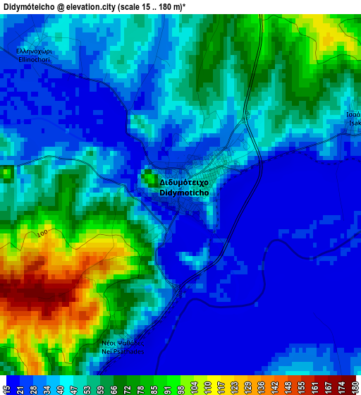 Didymóteicho elevation map