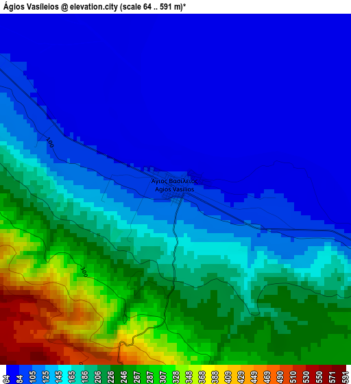 Ágios Vasíleios elevation map