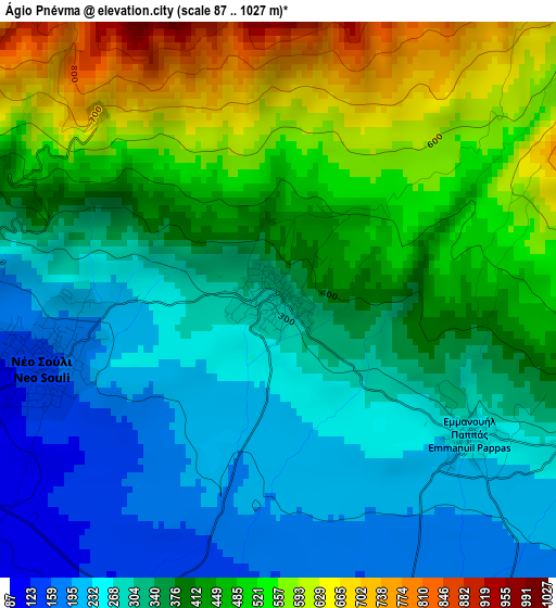 Ágio Pnévma elevation map