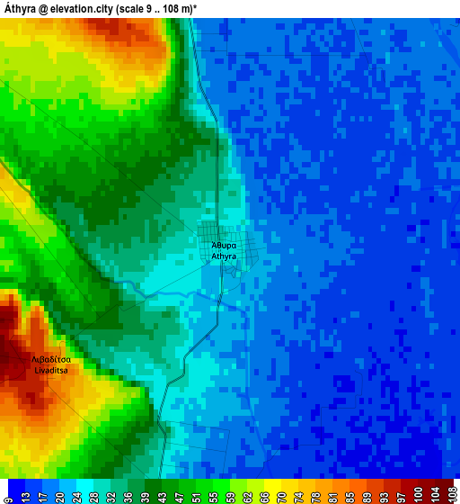 Áthyra elevation map