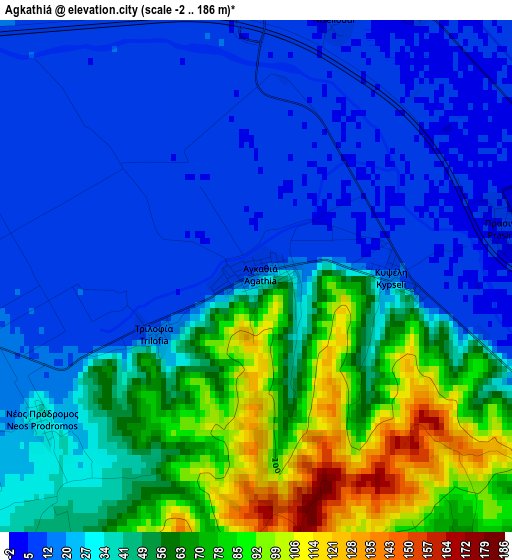 Agkathiá elevation map