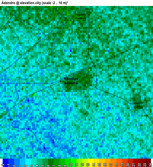 Ádendro elevation map