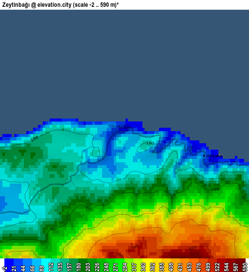 Zeytinbağı elevation map