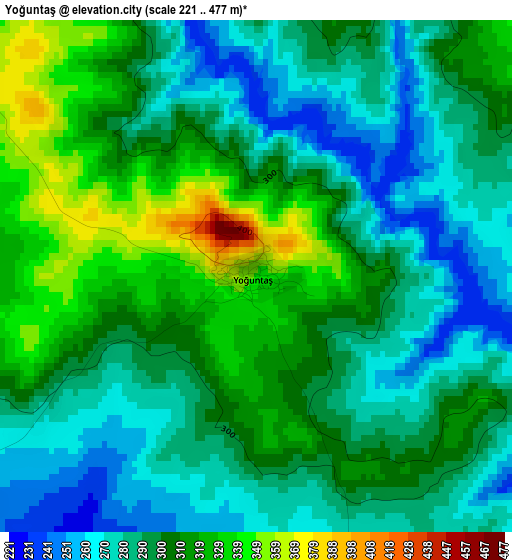 Yoğuntaş elevation map