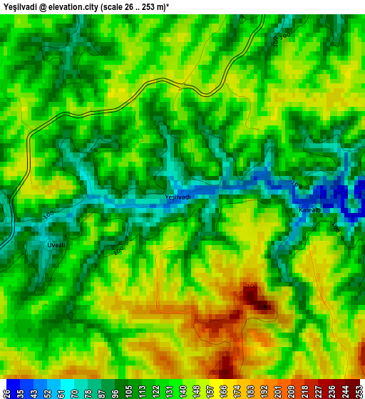 Yeşilvadi elevation map