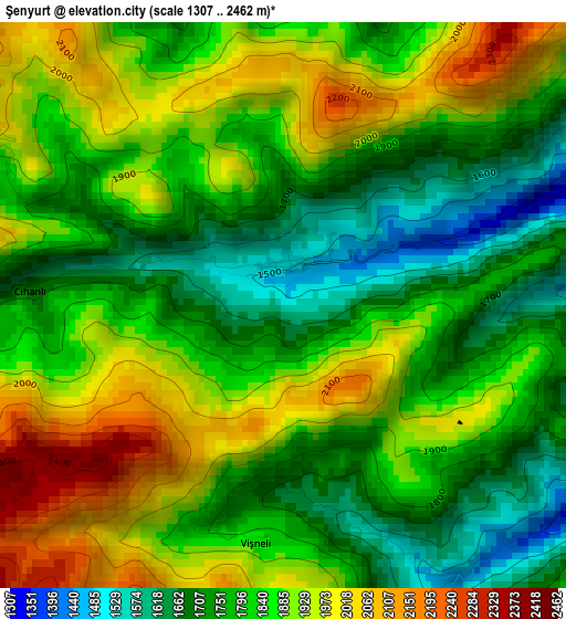 Şenyurt elevation map