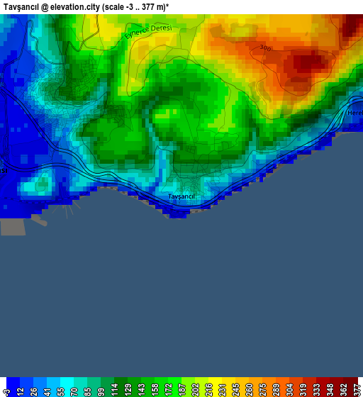 Tavşancıl elevation map