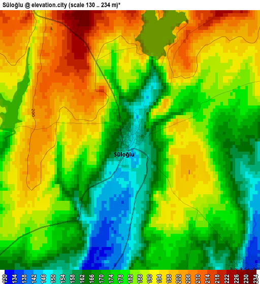 Süloğlu elevation map