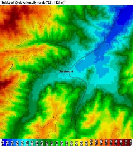 Sulakyurt elevation map